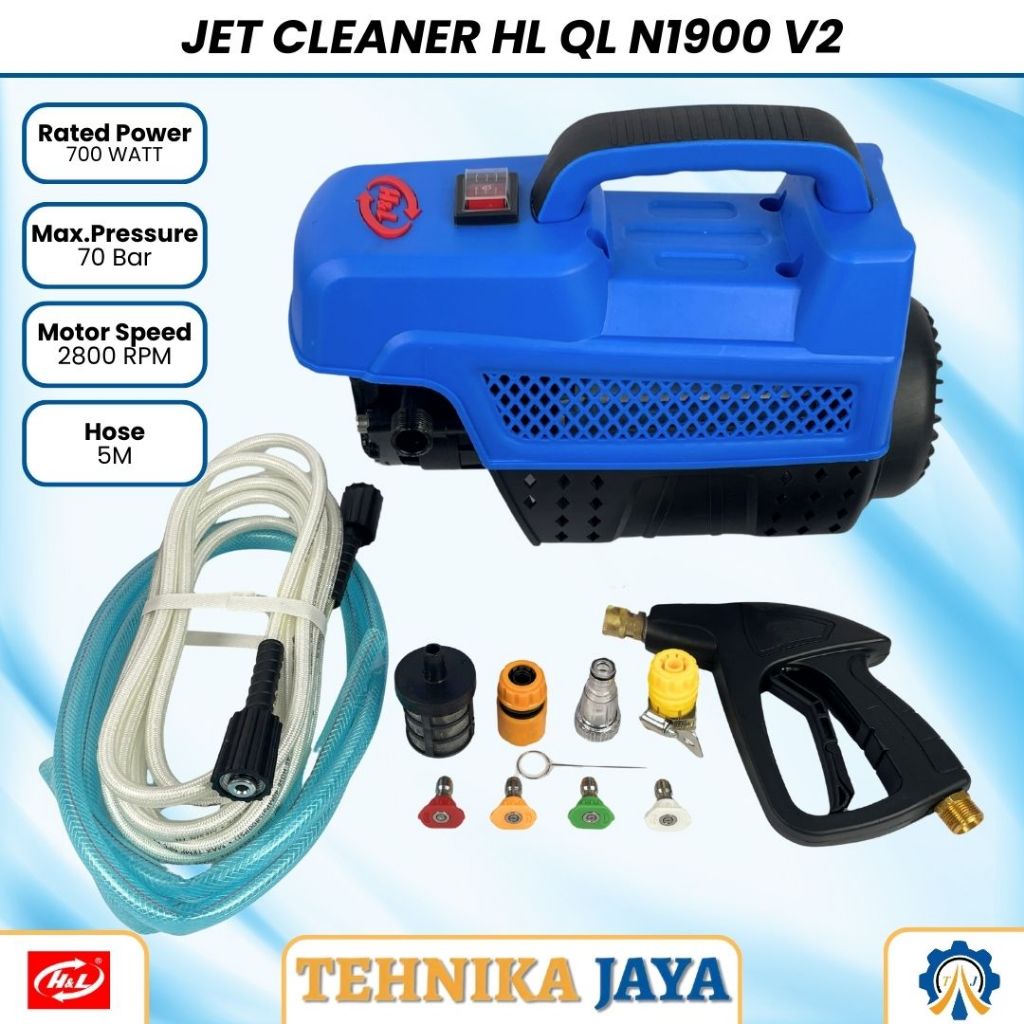Mesin Cuci High Pressure Washer Jet Cleaner HL QL N1900 V2 700 Watt FREE NOZZLE TIP