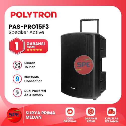 SPEAKER ACTIVE POLYTRON WOOFER 15 INCH PAS PRO15F3 / PASPRO15F3 GARANSI RESMI (MEDAN)