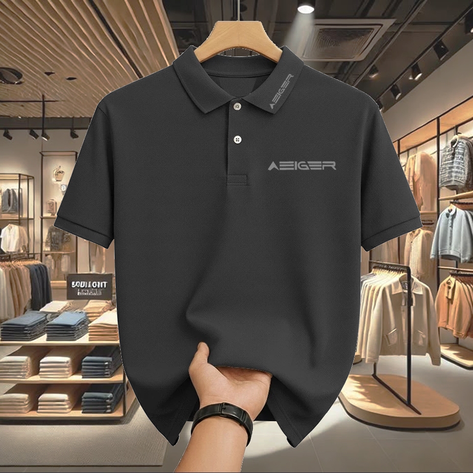 COD  Kaos Polo Unisex Bahan Katun Premium Desain Elegan Eiger kerah silver Kualitas Premium Kaos ker