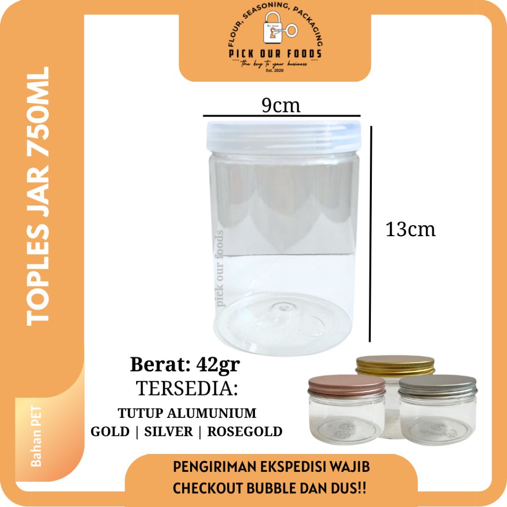 Toples Silinder 750ml | Toples Tabung 750ml | Toples Plastik Kue Lebaran 750ml