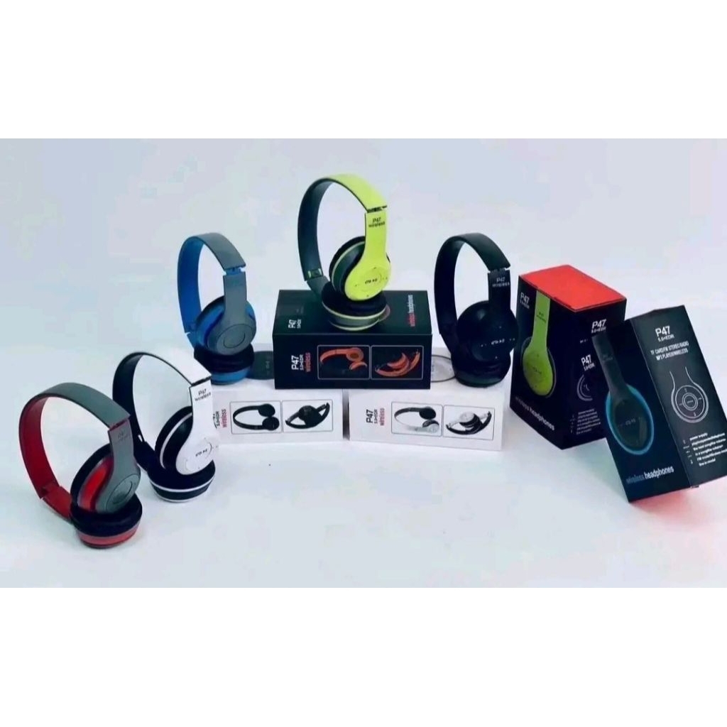 Headphone Bluetooth Wireless Portable P47 Bluetooth Earphone Bass Audio Geming Music