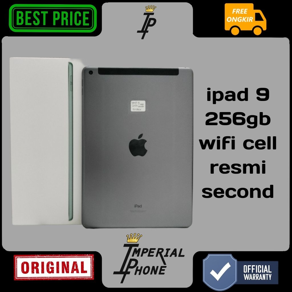 ipad 9 256gb wifi + cellular resmi second