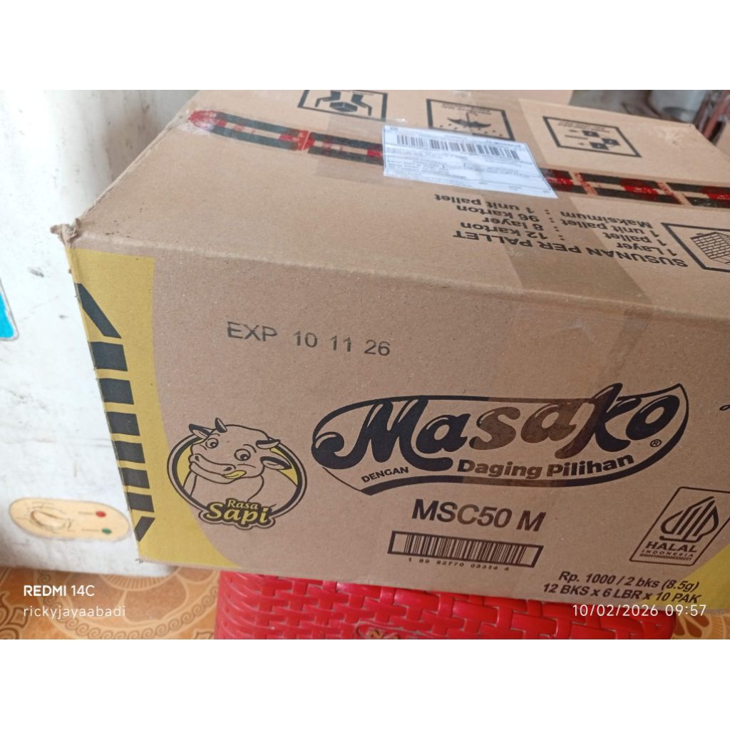 Masako Sapi Kemasan Renceng 8.5gr Karton Dus