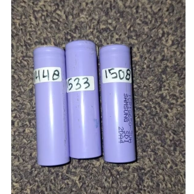 baterai lithium 18650 samsung ICR 30 A SDI copotan laptop