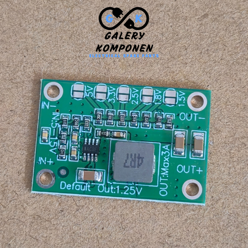 CA-1235 MP1495 3A DC-DC Buck Converter Step Down Selectable Output 1,5V/1,8V/2,5V/3,3V/5V POWER SUPP