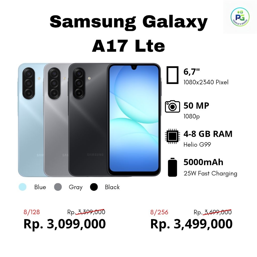 HP BARU SAMSUNG GALAXY A17 LTE BERGARANSI RESMI SEIN