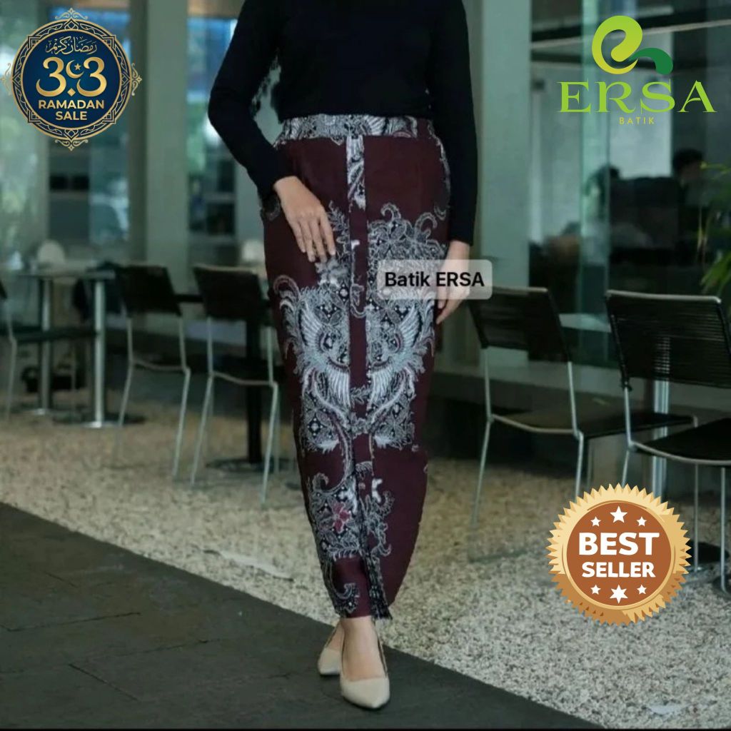 Rok Batik Wanita Jarik Wiru Solo 3.3 Ramadhan Sale | Rok Batik Jumbo M-XXL Motif Wikarya Raja Burgun