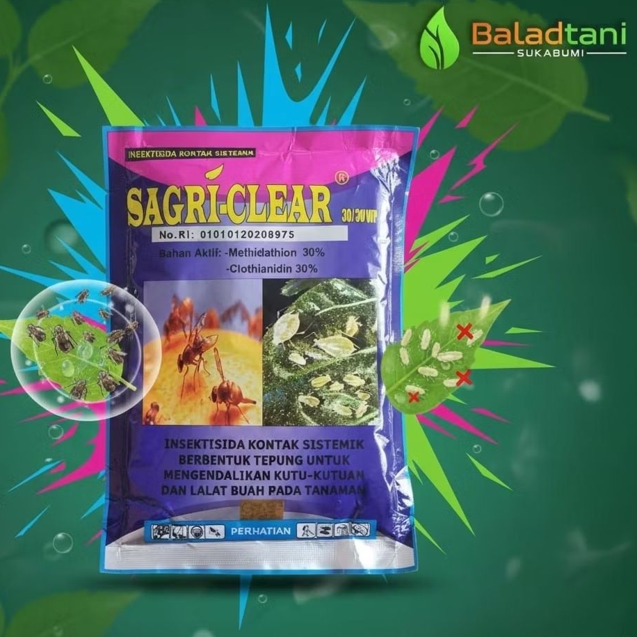 INSEKTISIDA SAGRI CLEAR 30/30WP kemasan 100 Gram