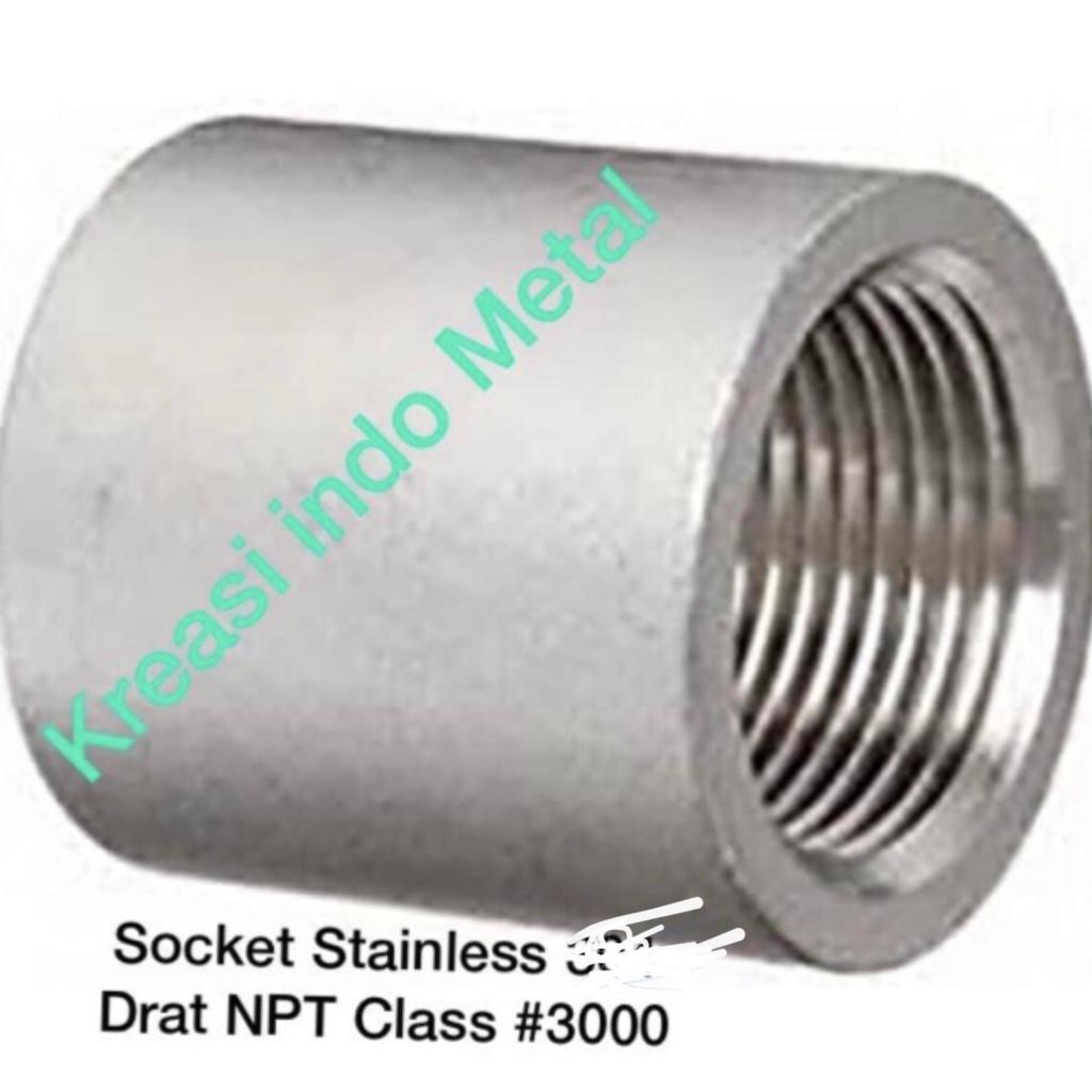1/2” Socket Drat Stainless -SS 316 Class 3000 Sock ss316 Coupling