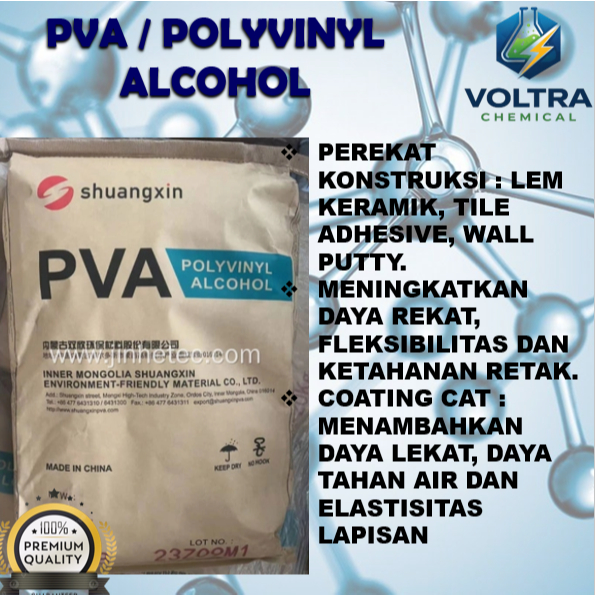 [PVA] POLYVINLY ALCOHOL 24-88A PVA SHUANGXIN KEMASAN 1KG