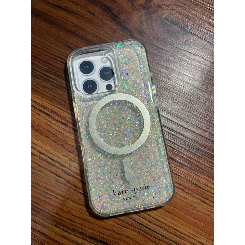 preloved kate spade case iphone 16 pro, glitter magsafe