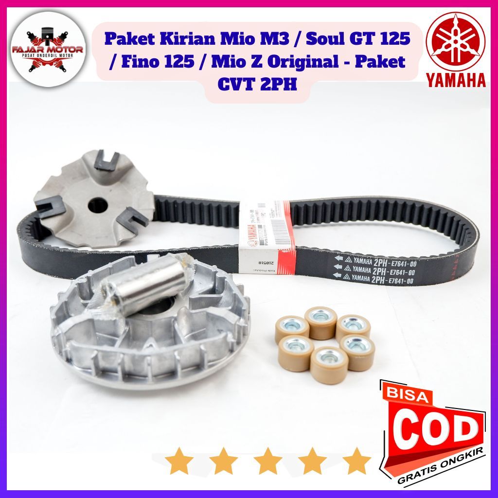 Paket Kirian Mio M3 Soul GT 125 Fino 125 Mio Z Original - VANBELT RUMAH ROLLER CVT 2PH Full Set