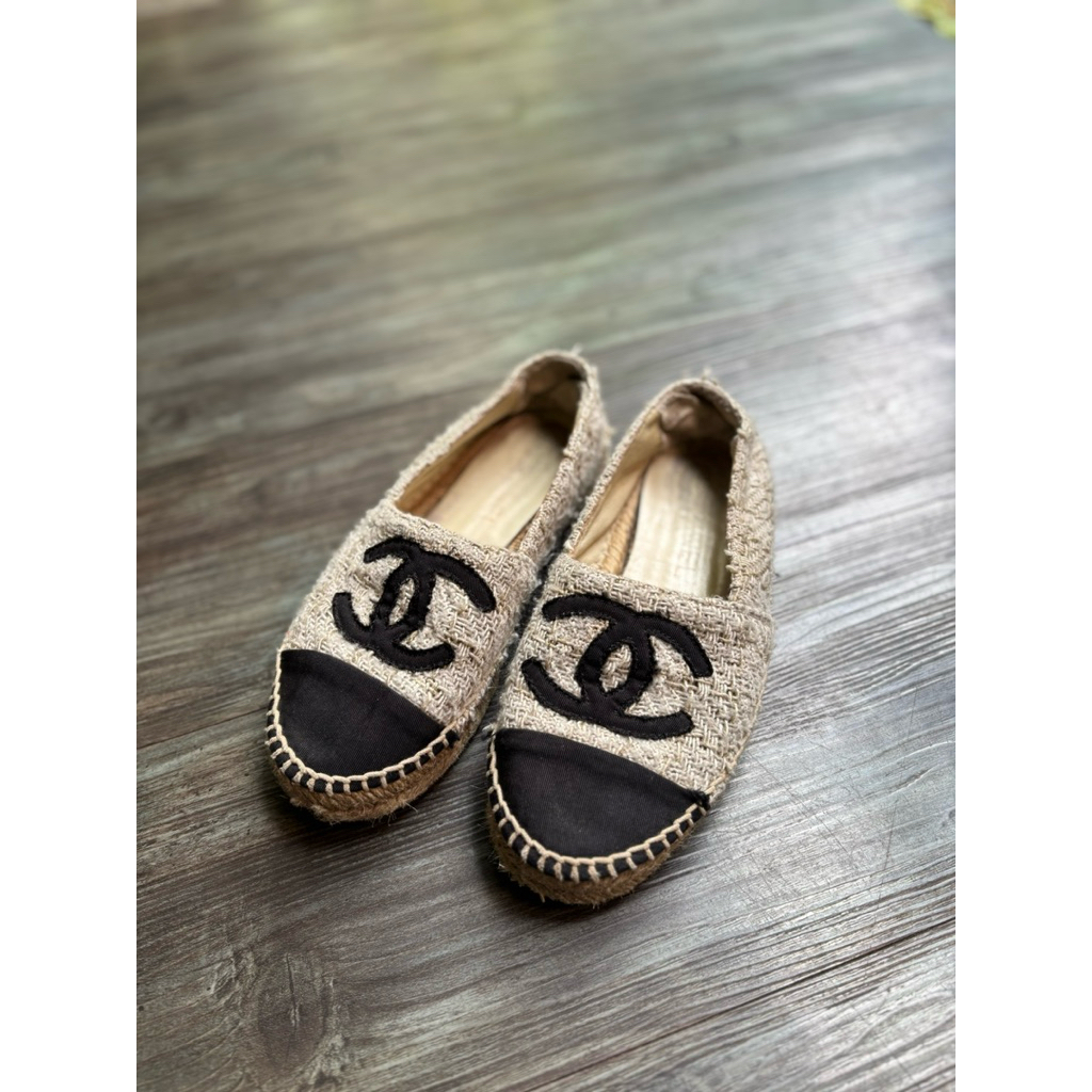 Chanel tweed espadrilles authentic