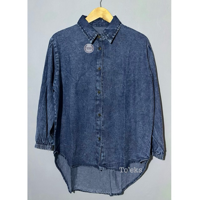 Kemeja Jeans Wanita Oversize // Kemeja Atasan Wanita Jeans Terbaru