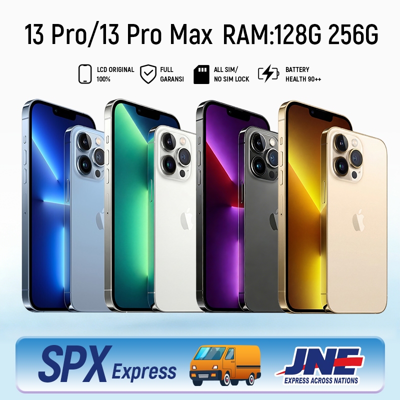 IPHONE 13ProMax RAM:128GB 256GB Second BEKAS ORIGINAL 100%MULUS NORMAL FULLSET Kondisi Perfect 13pro