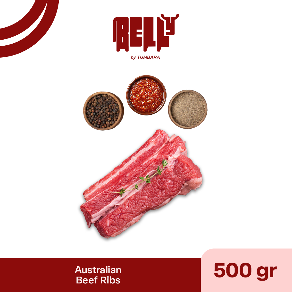 Belly Bites Daging Sapi Iga Ribs Australia Empuk 500gr