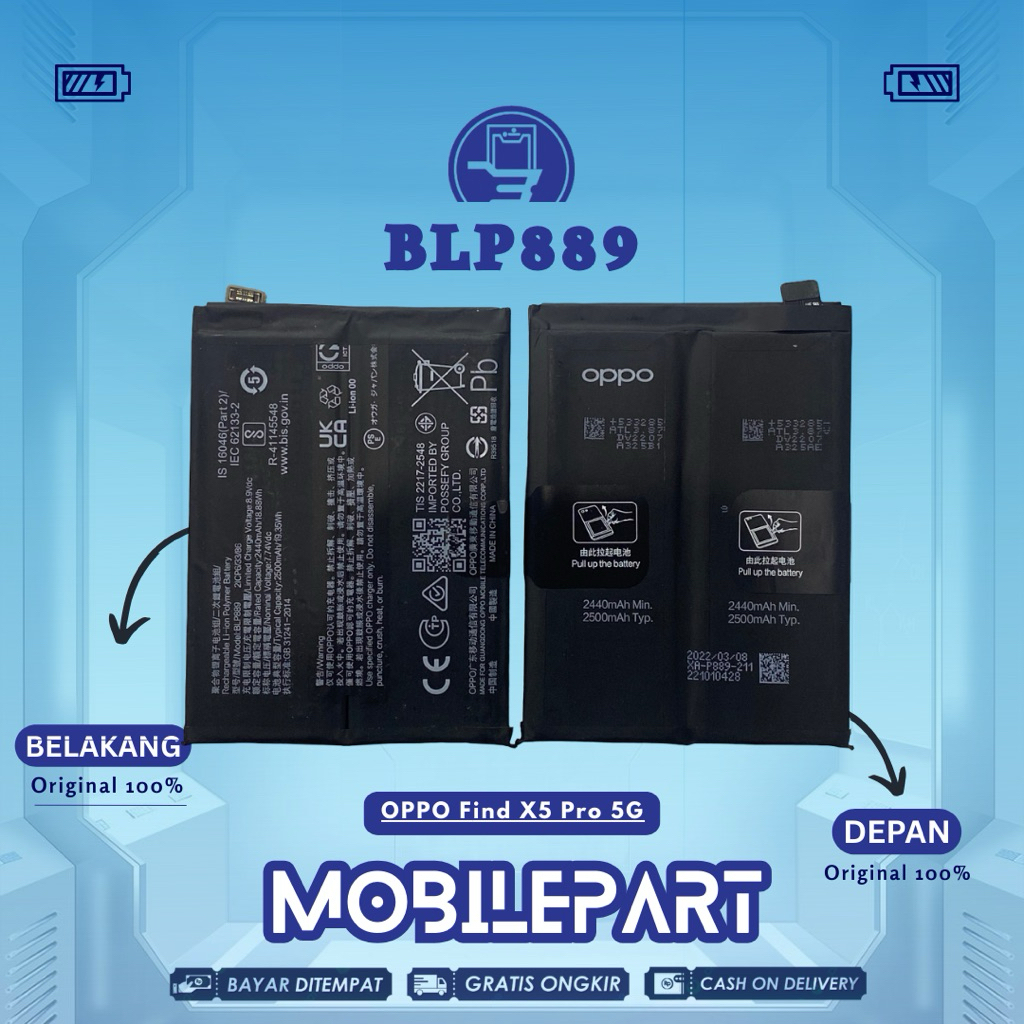 BATERE BLP889 OPPO Find X5 Pro ORIGINAL 100%