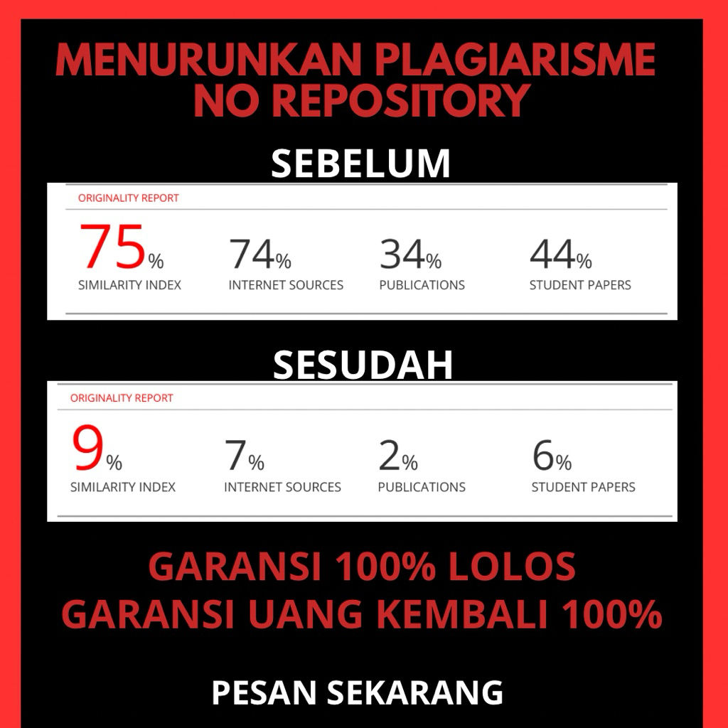 Menurunkan Persentase PLAGIAT Turnitin Aman Tanpa Parafrase