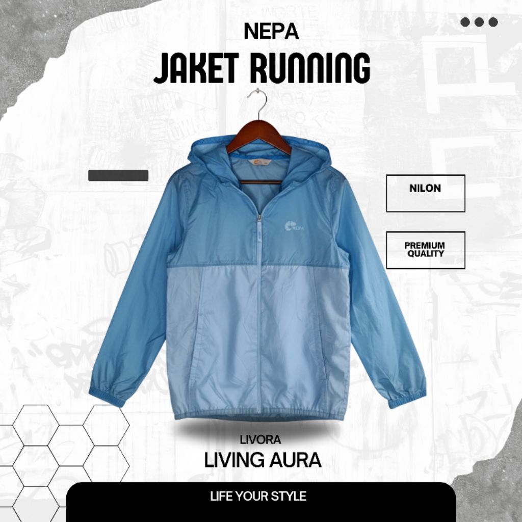 Jacket Running Nepa Original Color Block Like New