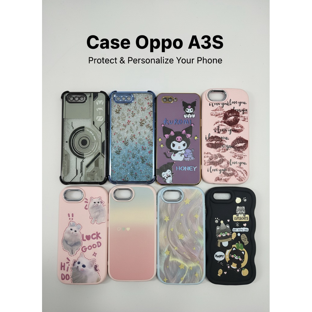 Case Oppo A3s A5 A12e Realme C1 Softcase Karakter Lucu Kuromi Cat Aesthetic Casing Oppo A3s Silikon 
