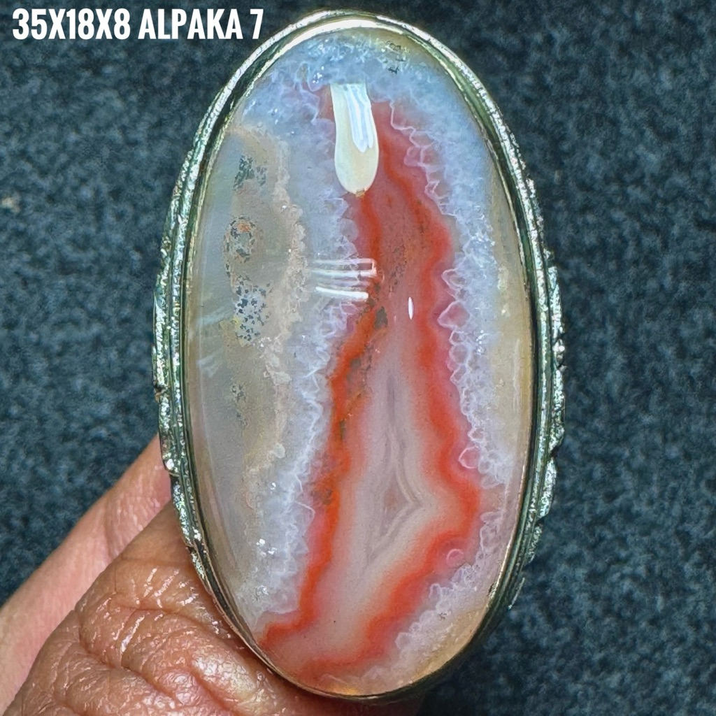 Cincin Batu Akik Natural Baturaja Es (Asli Alam)