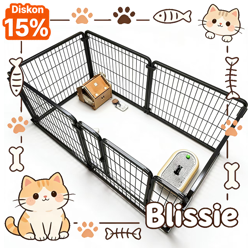 Pagar hewan peliharaan Pagar Anjing Kandang Hewan Pagar Besi Size Besar Besi Anti Karat.