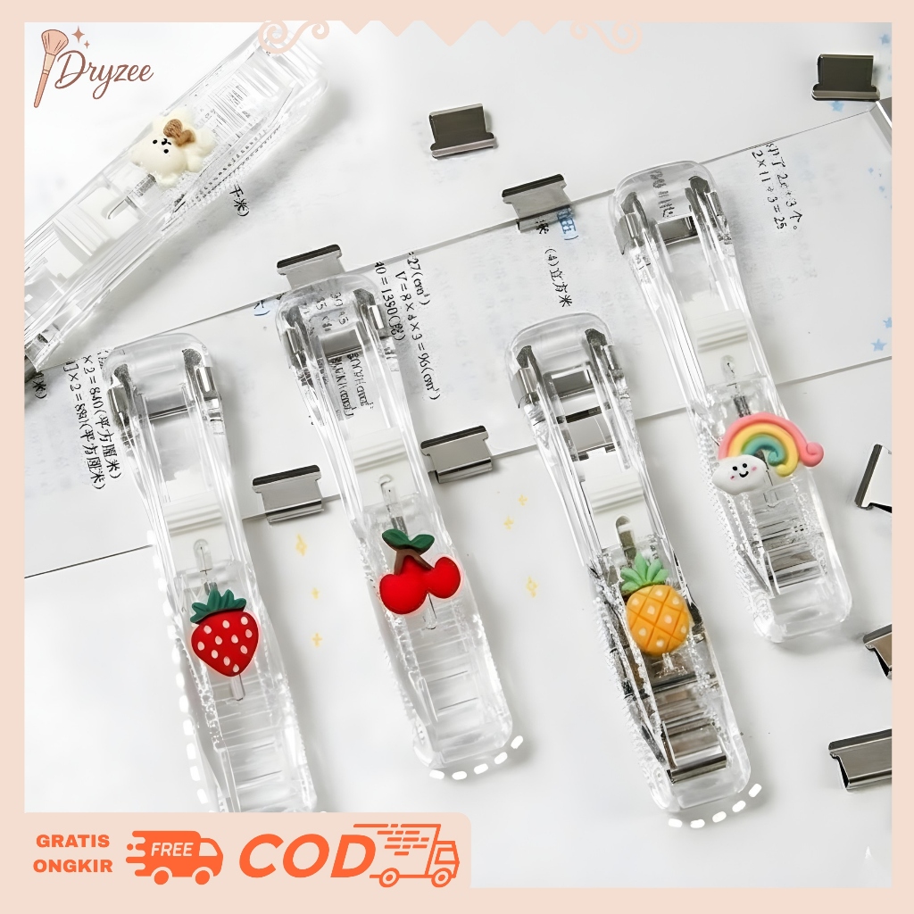 Clip Kertas Unik Tanpa Bekas Push Clip Penjepit Kertas Portabel Paper Clip Alat Tulis Kantor