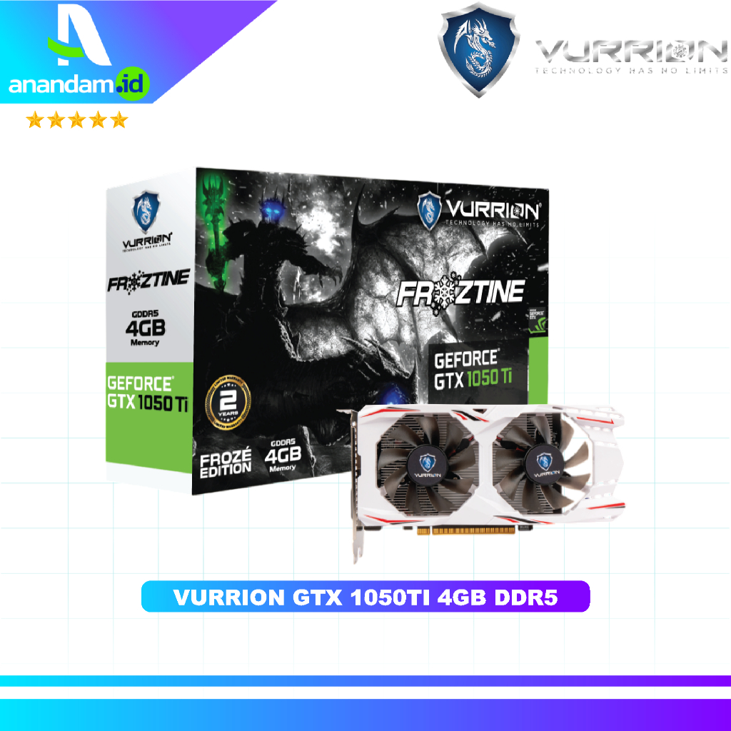 VURRION GTX 1050 Ti 4GB GDDR5 128-bit | VGA Card Vurrion GTX1050Ti