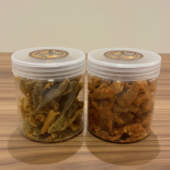 Dapur Mamih Kinan - Salmon Skin Crispy varian Hot Spicy 120 gram