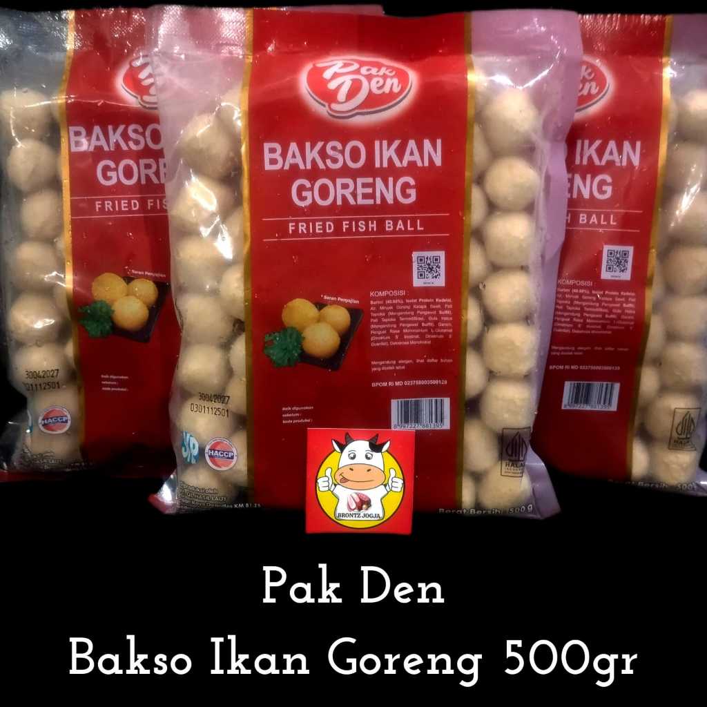 PAK DEN BAKSO IKAN GORENG 500GR-FROZEN FOOD-BRONTZ JOGJA