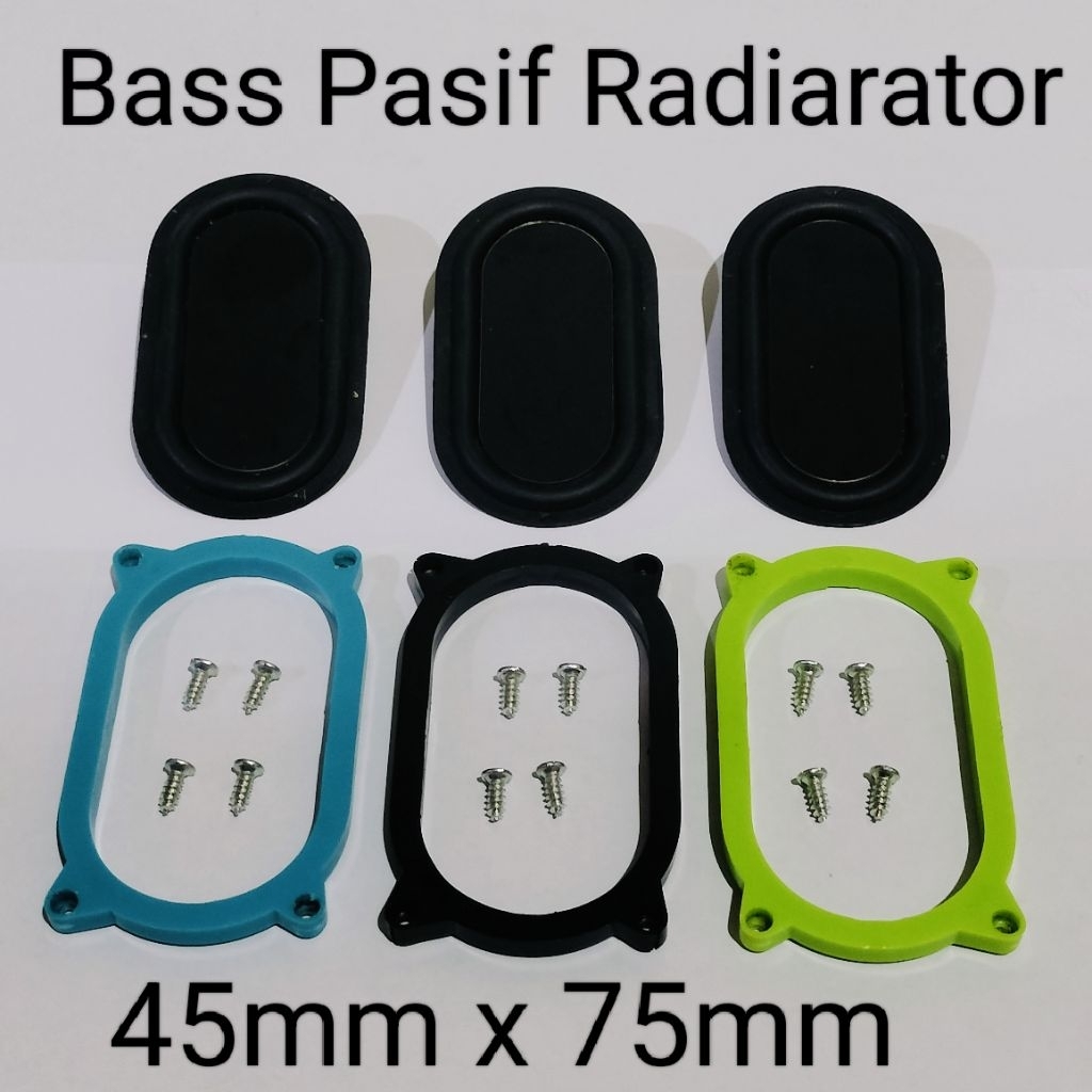 Bass Pasif Radiator + Bracket + Baut 45mm x 75mm