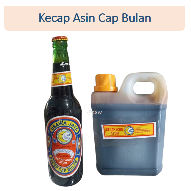 Usaha Jaya Kecap Asin Cap Bulan Botol Besar/ Kecap Asin Cap Bulan 620 ml Besar/ Kecap Asin Botol 620