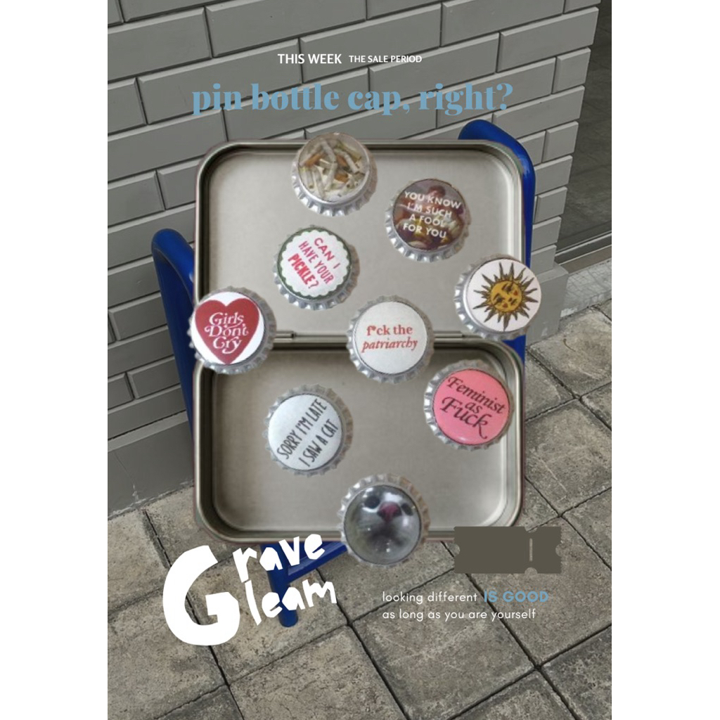 PIN BOTTLE CAP / PIN BUTTON