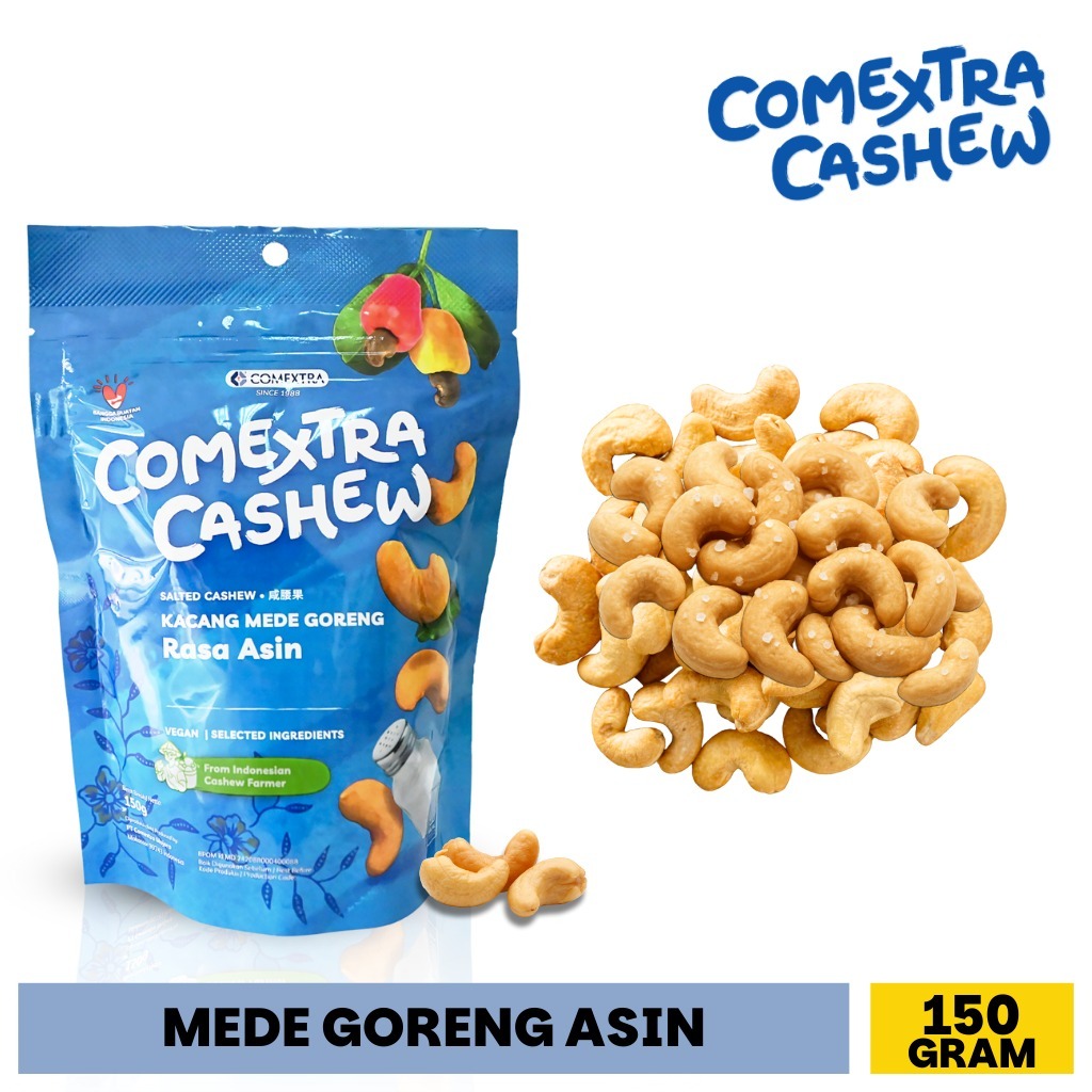 Snack Cemilan Sehat Kacang Mede Comextra Cashew Goreng Rasa Asin 150 gr - Salted Cashew - Kacang Men
