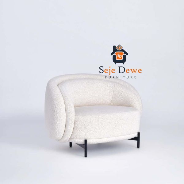 Kursi Sofa Tunggal Minimalis Kayu Mahoni Kokoh