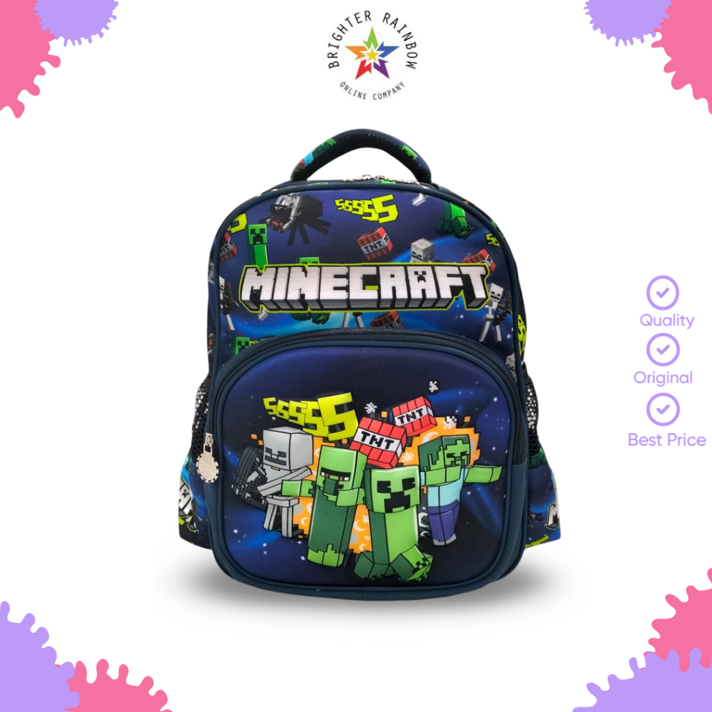 Tas Reboner 32210  Ransel Anak Laki-Laki Motif Minecraft