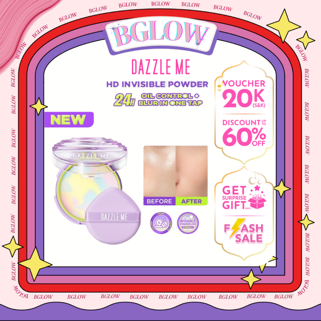 Dazzle Me Better Than Filter Hd Invisible Powder Loose Powder Oil Control Bedak Tabur Tahan Lama Bedak Padat Ringan Menahan Minyak Seharian Bglow Beautyglowing