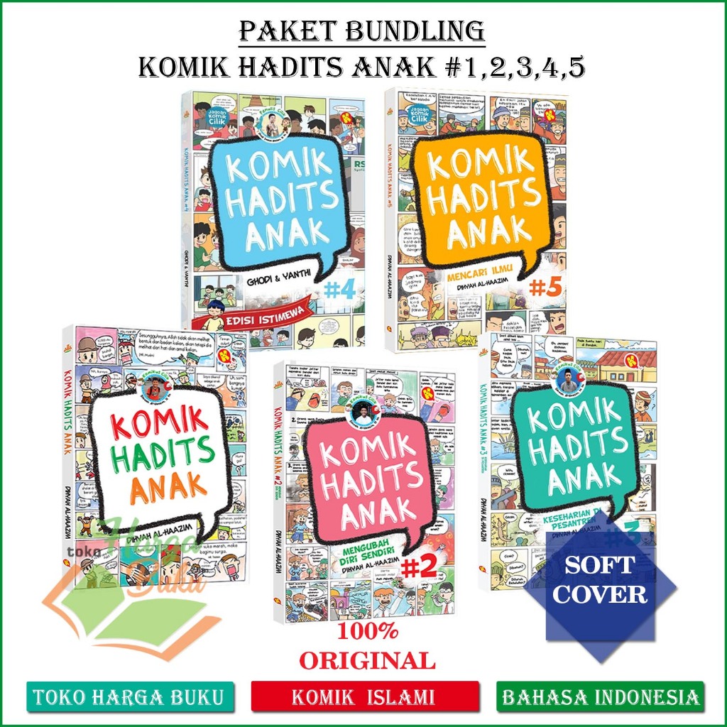 Foto PAKET 5 BUKU Komik Hadits Anak JILID 1 2 3 4 5 FULL COLOR Jagoan Cilik ORIGINAL Kisah Cerita Islami - Al Kautsar Kids