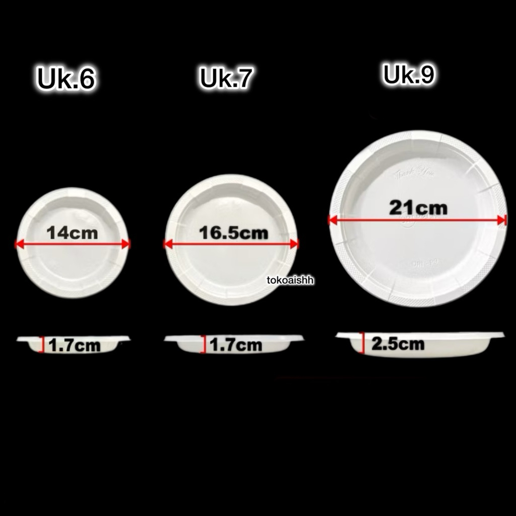 Mika piring Putih - piring kue  - piring snack - piring makanan mika plastik - piring Plastik Putih 