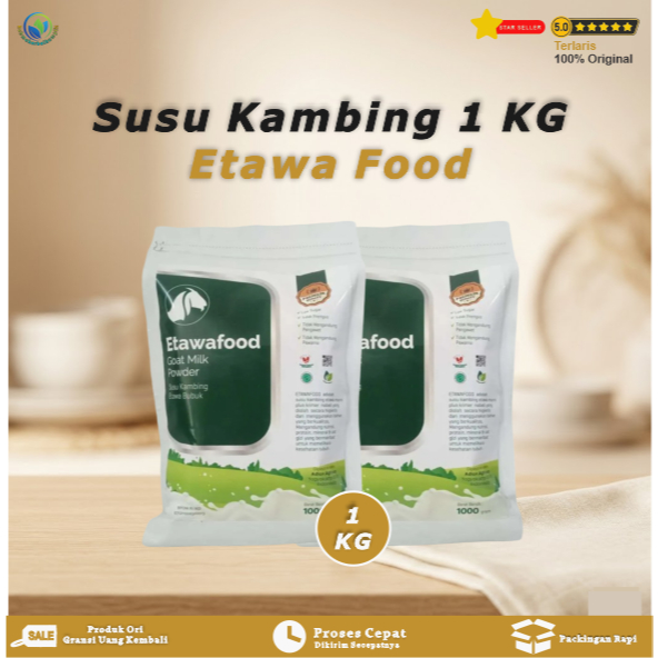 EtawaFood Susu Kambing 1 Kg Vitamin Kalsium Tinggi Premium Original