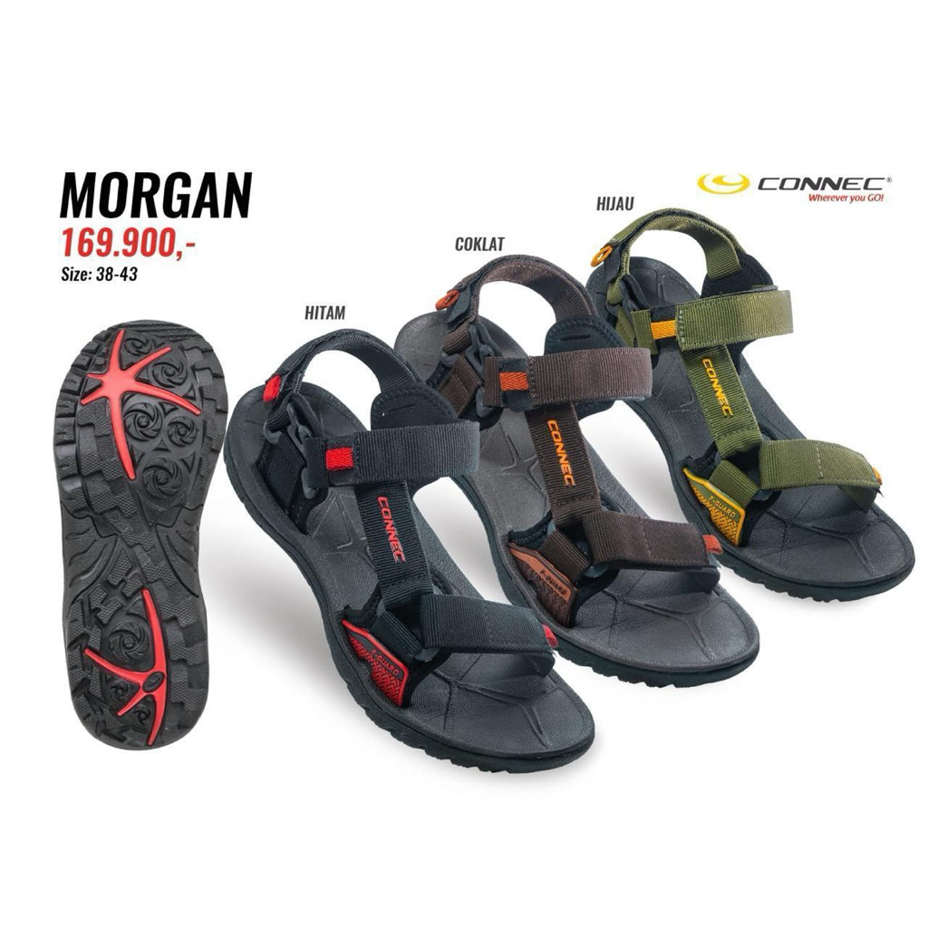 Sandal gunung Connec Pria Model MORGAN Sendal Gunung Connec For Men