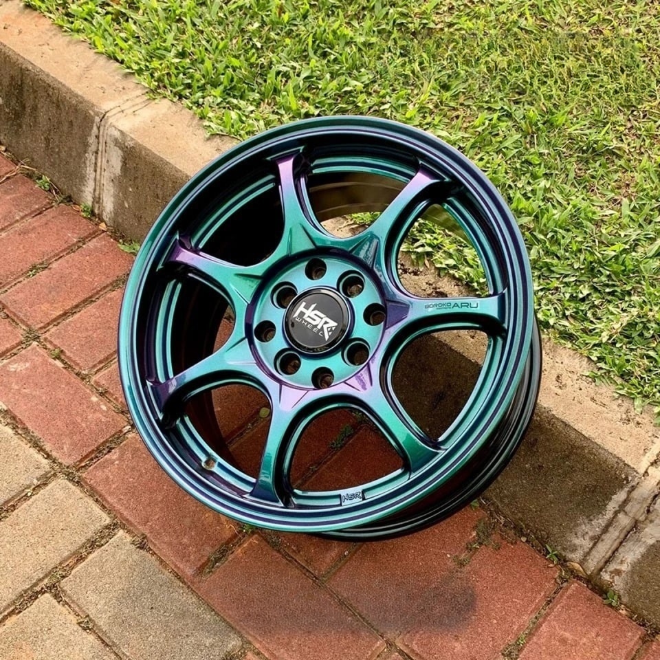 Velg Racing HSR ARU TC10 Ring 15 PCD 4X100/4X113 Alloy Mobil Brio Jazz Yaris