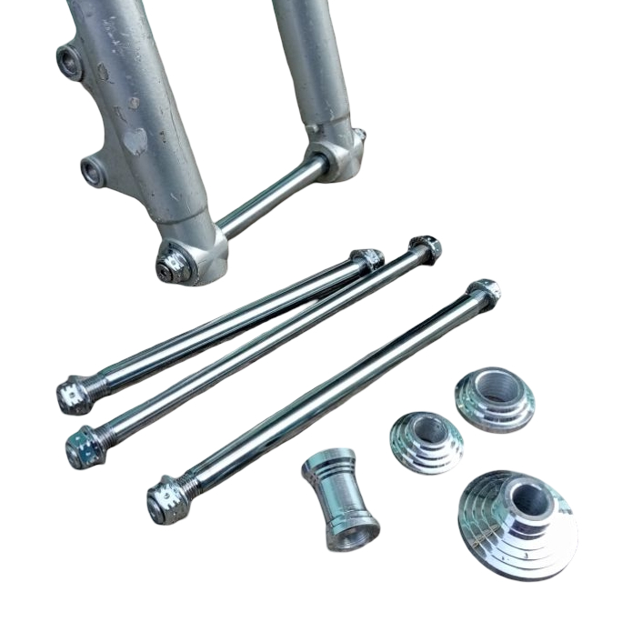As Roda depan rk king /as tengah/as belakang Full besi /boshing tromol yamaha rk king probolt