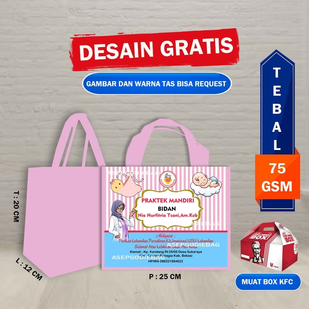 Tas Souvenir Bidan/Tas Lahiran Bidan/Tas persalinan Bidan