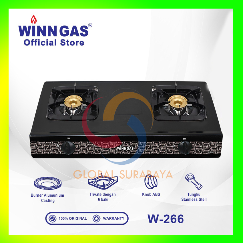 Kompor Gas 2 Tungku Winn Gas W-266