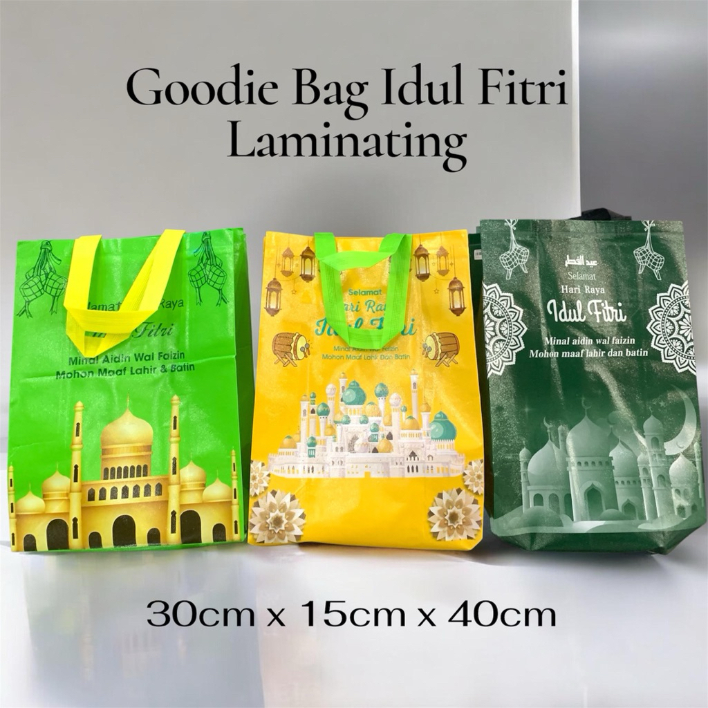 Tas Hampers Laminating Lebaran Idul Fitri Tas Parcel Lebaran Sablon Goodie Bag Lebaran Idul Fitri 30