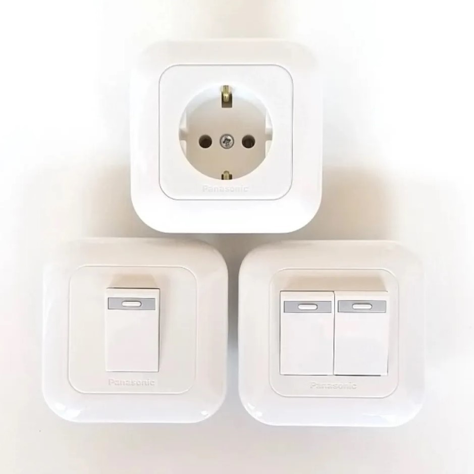 PANASONIC Stop Kontak IB, Saklar Double | Seri IB, Saklar Tunggal | Engkel IB