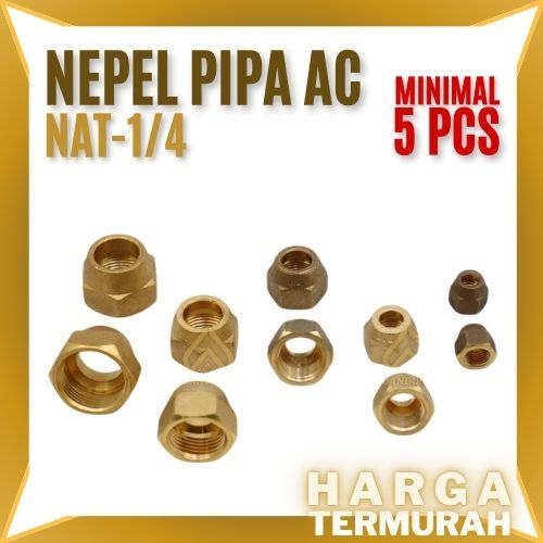 GROSIR NEPEL AC 1/4 | DOUBLE NEPEL |  NEPEL PIPA AC | NAT AC | NEPEL AC 1/2PK - 5OK I DOBEL NEPEL AC