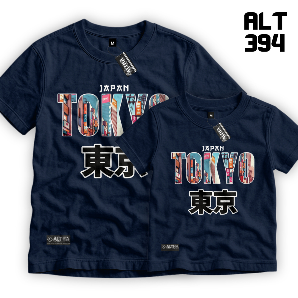 COUPLE KAOS DISTRO ANAK & DEWASA BRAND ALTHA CODE ALT 394 TOKYO JAPAN
