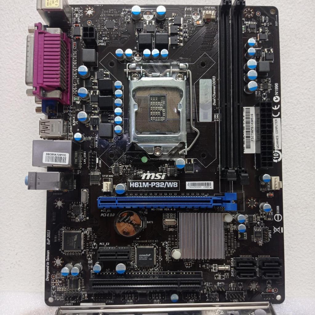 MOTHERBOARD MSI H61M P32/W8 socket Lga 1155 ( BERGARANSI )